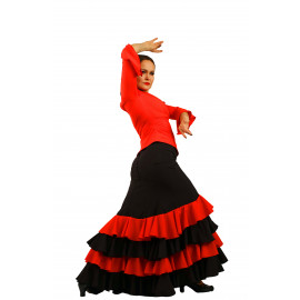 Flamenco Skirt - Yellow - Polka Dots - Ruffles - SOLEA 04