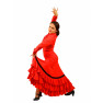 Flamenco Skirt - Rot - 3 Volants - Größe L - ALBOREA 02