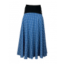 Flamenco Skirt - Practice Skirt - Blue with Polka Dots - TANGOS 09