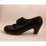 Flamencoschuhe Modell Carmen normale Breite Leder Schwarz Gerade 5 cm