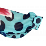 Flamenco Top - Turquoise - Polka Dots - Flowers - Long Chiffon Sleeves - SIGUIRIYA 04