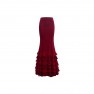 amay Flamenco Rock Rioja rot mit Volants aus Viskose und Spitze