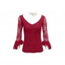amay Flamenco Oberteil aus Spitze rot