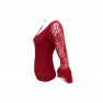 amay Flamenco Oberteil aus Spitze rot